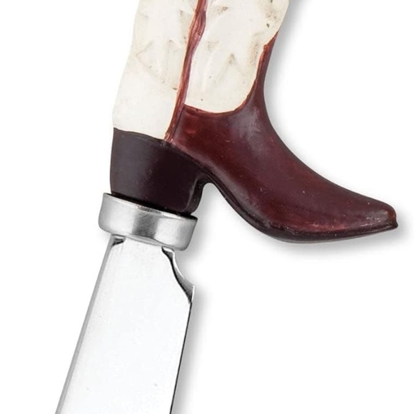 Western Cowboy Boot Cheese Spreaders,Hand-Painted Resin Handles with S.S. Blade - Picture 7 of 7